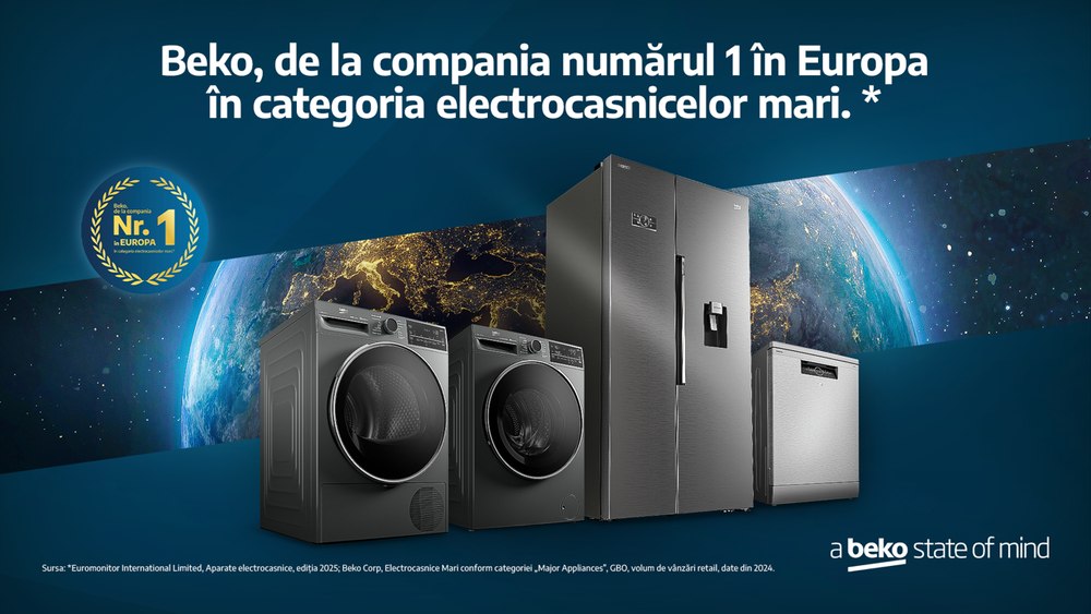 Beko lansează campania „Beko, de la compania numărul 1 în Europa în categoria electrocasnicelor mari*”