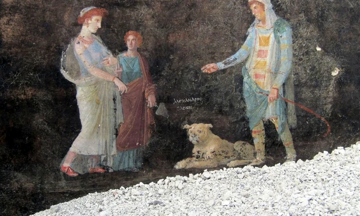 O sală de banchet spectaculoasă, descoperită la Pompei (© Facebook / Pompeii - Parco Archeologico) 