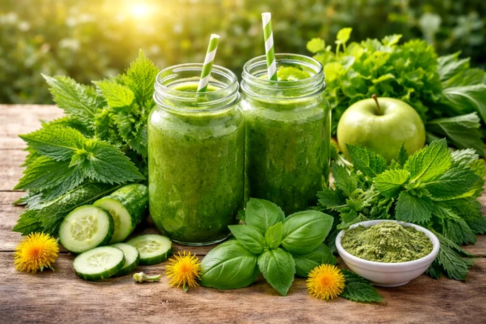 Smoothie-uri cu plante medicinale. 