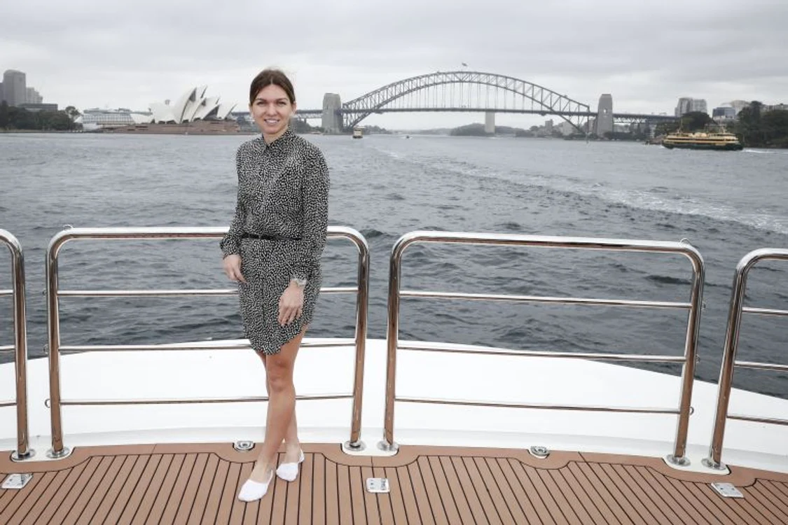
    SImona Halep a făcut declaratii pe un vas în largul portului SydneyFOTO: Guliver/ Gettyimages  