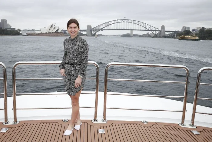 SImona Halep a făcut declaratii pe un vas în largul portului SydneyFOTO: Guliver/ Gettyimages