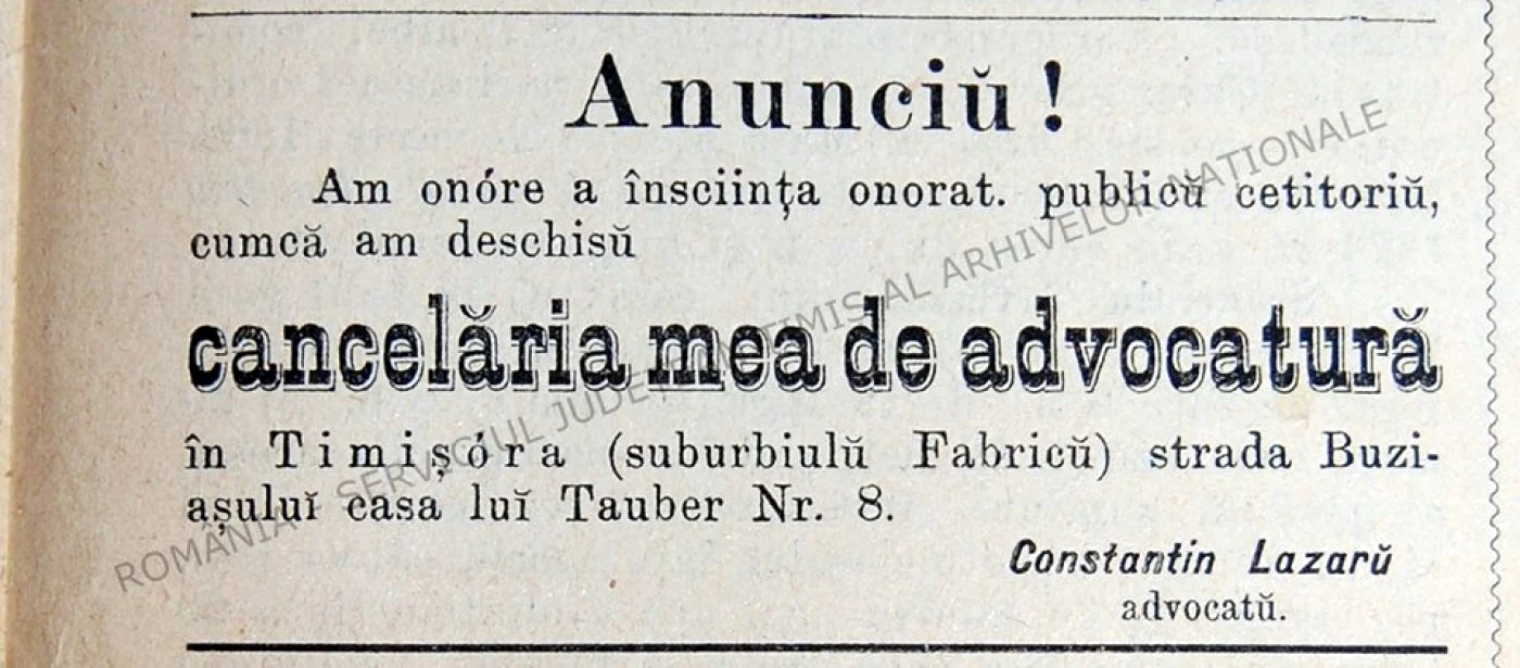 Din ziarele bănăţene înainte de 1900 FOTO Arhivele Naţionale Timiş