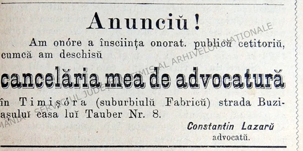 Din ziarele bănăţene înainte de 1900 FOTO Arhivele Naţionale Timiş