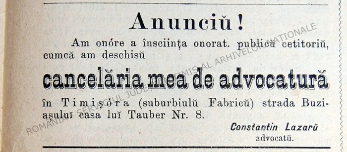 Din ziarele bănăţene înainte de 1900 FOTO Arhivele Naţionale Timiş