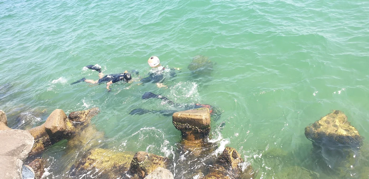 Salvatorii au căutat în zona digurilor foto: ISU Dobrogea