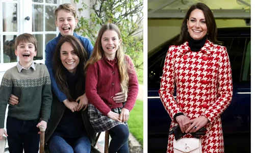 Kate Middleton și copiii prima poză după operație  jpg