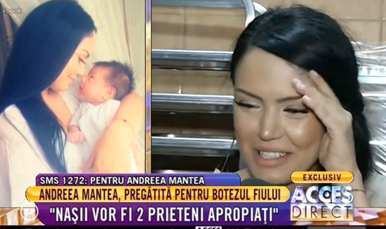 Andreea Mantea îşi botează băieţelul duminică