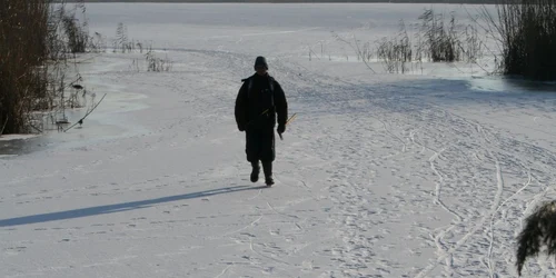 Delta s-a transformat într-un imens patinoar