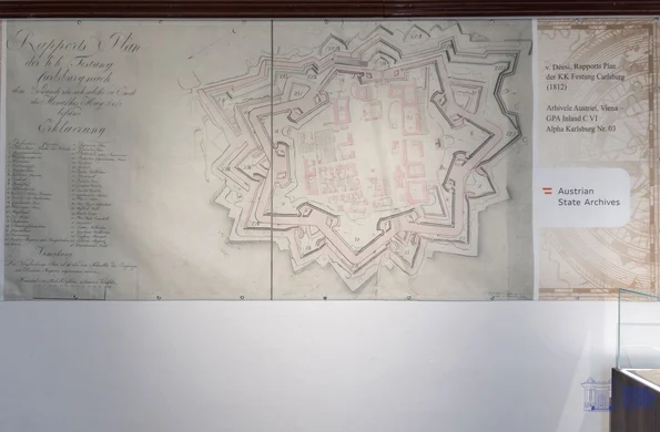 Expoziția „310 ani de la începerea lucrărilor de construcție la cetatea Alba Carolina. 1715-2025” (© Muzeul Național al Unirii Alba Iulia)