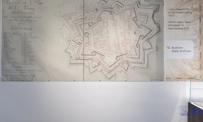 Expoziția „310 ani de la începerea lucrărilor de construcție la cetatea Alba Carolina. 1715-2025” (© Muzeul Național al Unirii Alba Iulia)