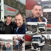 Șoferul ucrainean blocat pe Valea Oltului alături de românii care i au venit în ajutor Foto colaj jpg