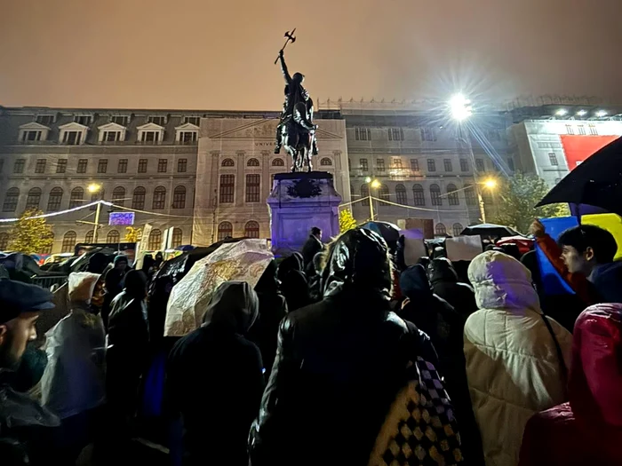 Protest în Piața Universității/FOTO: Vlad Ciobanu