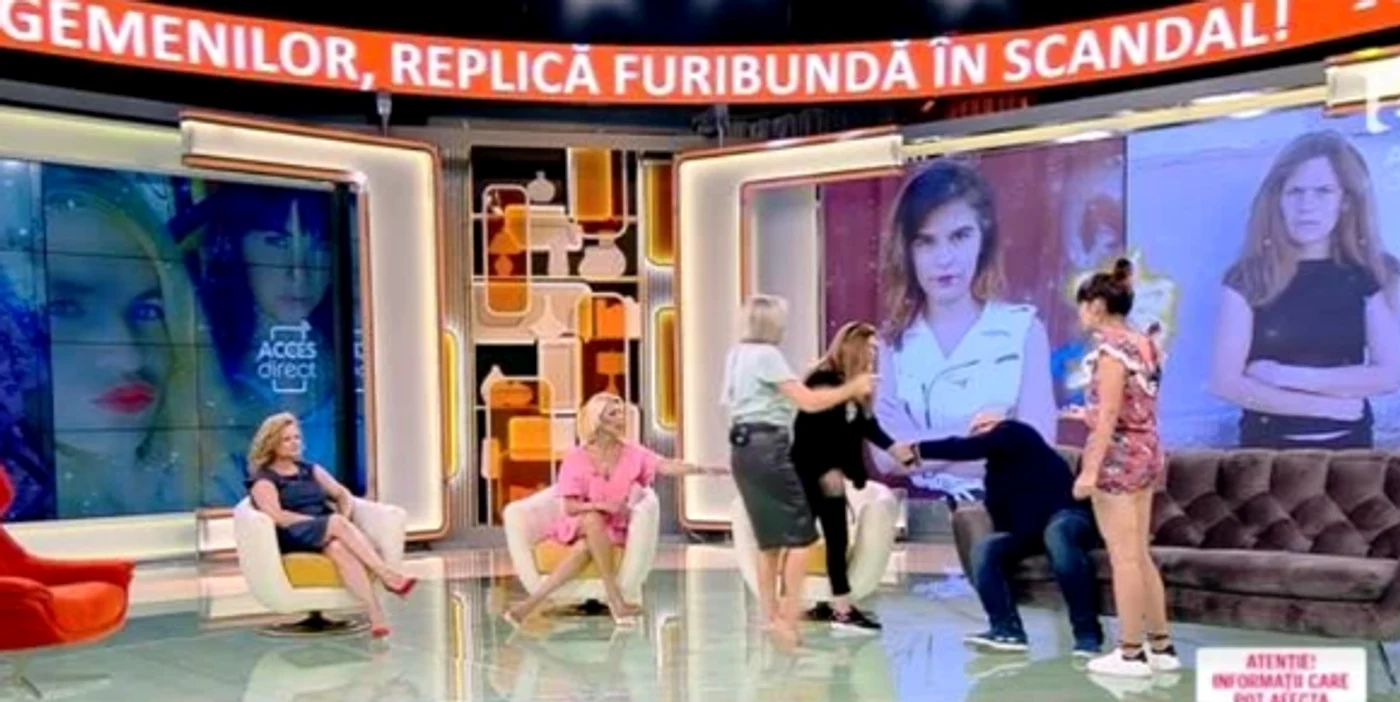 
    Andreea a vrut să o bată pe prietena ei în timpul emisiunii tvFoto: captură Antena 1  