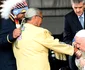 Papa Francisc și întâlnirea cu liderii comunității indigene din Canada din 2022 Foto The New Yorker / dms