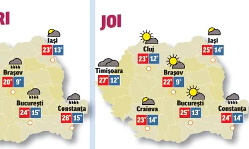 În următoarele două zile se vor semnala ploi torențiale, iar pe arii restrânse se vor înregistra cantităţi de apă semnificative  jpeg