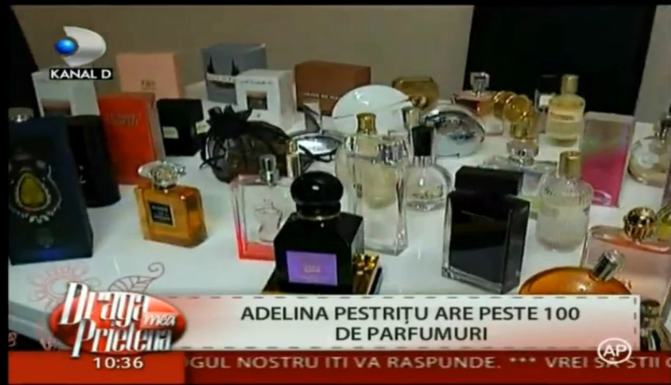 Adelina Pestriţu se laudă cu o colecţie de peste 100 de parfumuri