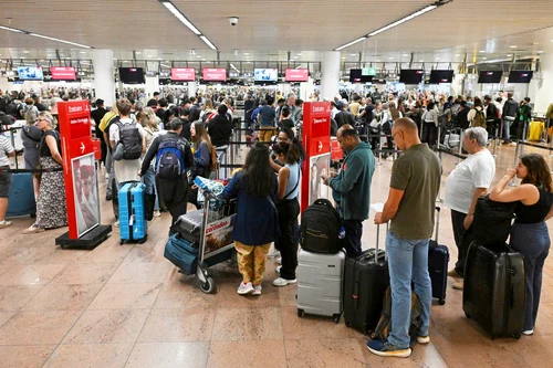 Aglomerație pe Aeroportul din Bruxelles FOTO Profimedia