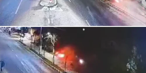 o masina a sarit peste sensul giratoriu in ovidiu, constanta foto captura video youtube ziua de constanta png