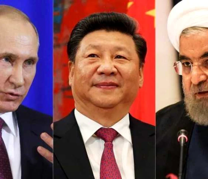 Vladimir Putin, Xi Jinping şi Hassan Rohani