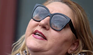 Diana Șoșoacă părăsește sediul Parchetului General FOTO: Inquam Photos / George Călin 6473 jpg