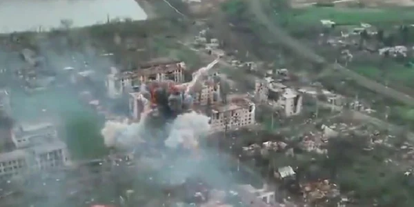 Atac al ucrainenilor în Bahmut  Foto Captură video Twitter jpg
