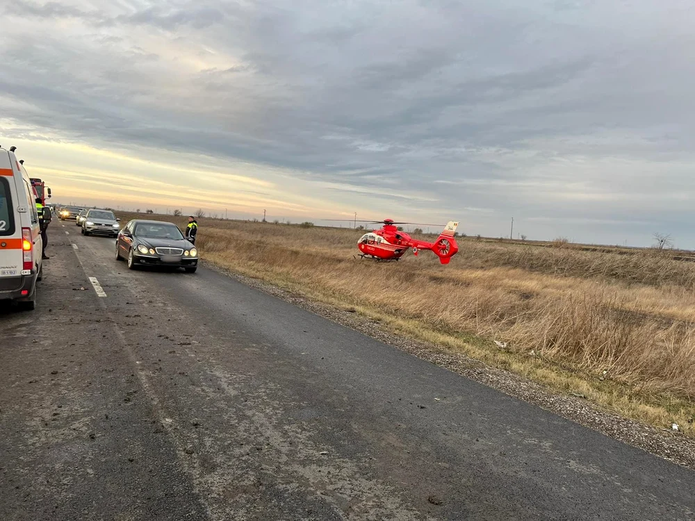 La fața locului a ajuns și un elicopter, dar victima de 58 ani nu a mai putut fi salvată FOTO:martor