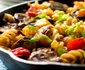 Paste fusilli cu legume si ciuperci