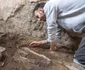 Două schelete ale unor ecvide, descoperite în brutăria complexului Casti Amanti (© Facebook / Pompeii - Parco Archeologico)