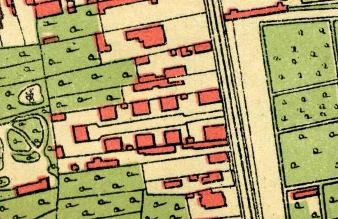 Parcelarea Năstăsescu în planul cadastral 1895-1899
