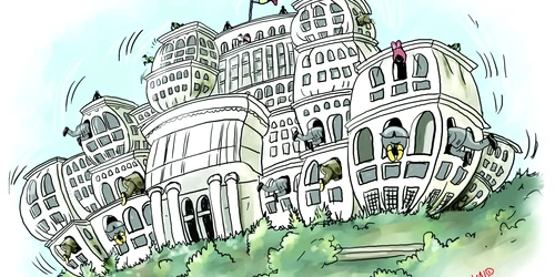 Caricatură realizată de Vali Ivan