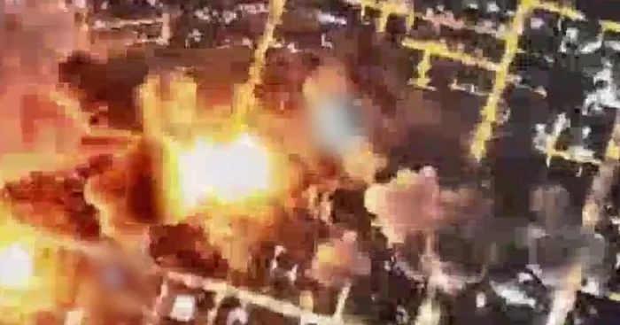 Explozie deasupra buncărului lui Khamenei  FOTO / captură video X IDF