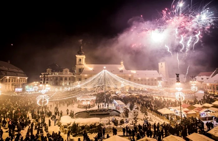 Noaptea de Revelion în Sibiu, 2014-2015 FOTO Mediafax