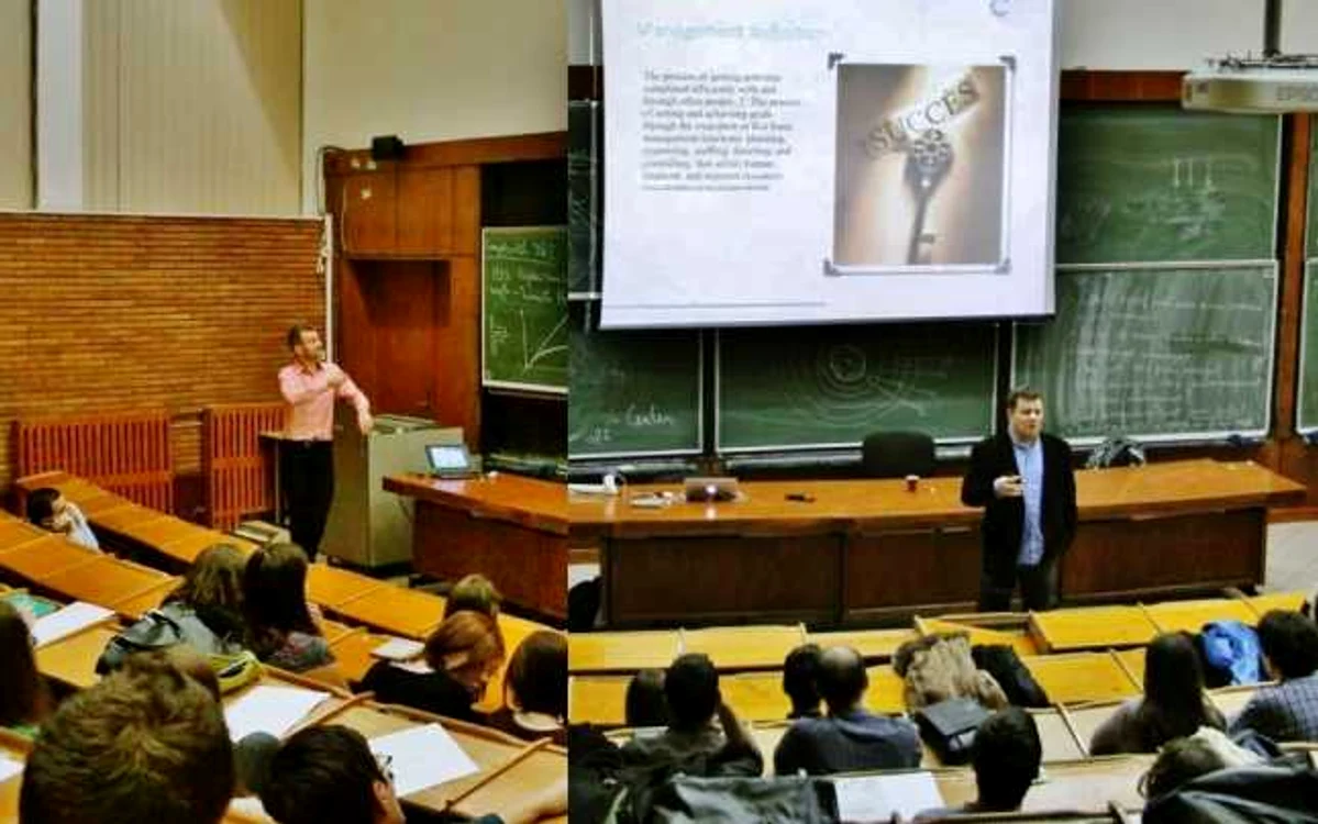 Răzvan Rughiniş (stânga) şi Andrei Pitiş, doi dintre mentorii Innovation Labs. FOTO Arhivă Innovation Labs/Facebook