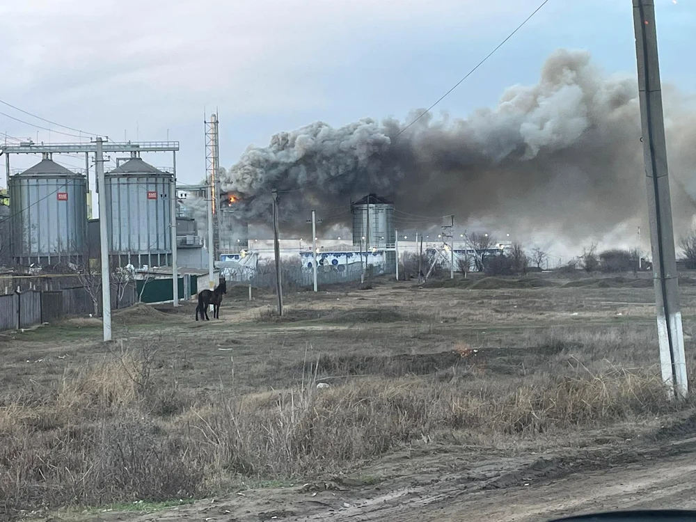 Încă un incendiu a fost înregistrat pe teritoriul Portului Giurgiulești. FOTO: Dse.md