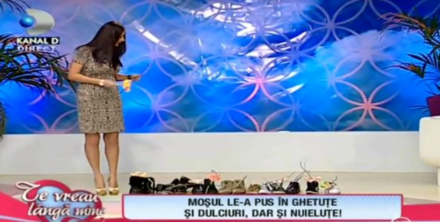 Gabriela Cristea, desculţă la emisiune