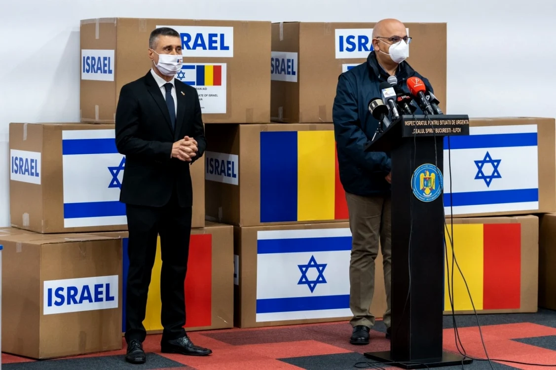 Reprezentanţii Ambasadei Israelului la Bucureşti au anunţat că astăzi au sosit primele concentratoare de oxigen donate de Israel către România şi că sprijinul va continua. Foto: Ambasada Israelului în România