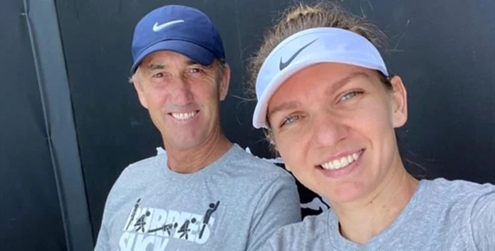 Simona Halep și antrenorul cel mai apropiat, Darren Cahill. Foto Instagram