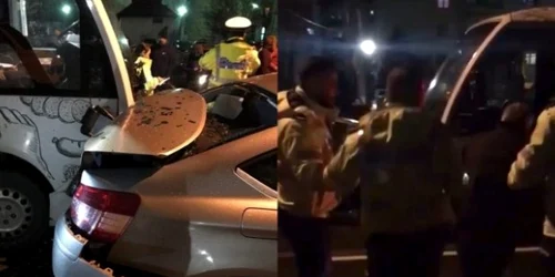 Mai multe maşini avariate grav de un autobuz al cărui şofer se urcase băut criţă la volan în Râmnicu Vâlcea Foto gazetavalceana ro