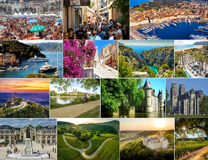 Cea mai aglomerată destinație și cea mai puțin afectată de turism - Saint Tropez vs Moselle Colaj DS