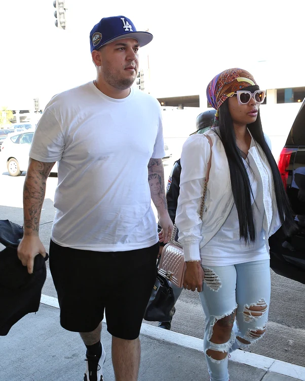 Rob Kardashian & Blac Chyna Catch A Flight At LAX jpeg