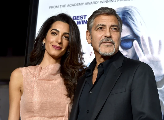 Amal şi George Clooney au împreună gemeni, o fetiţă şi un băieţel de aproape un an FOTO Guliver/Getty Images