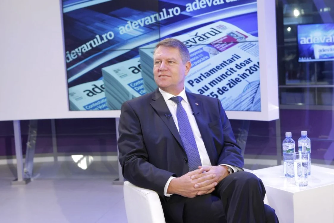 Preşedintele Klaus Iohannis, în studioul Adevărul Live FOTO Eduard Eenea