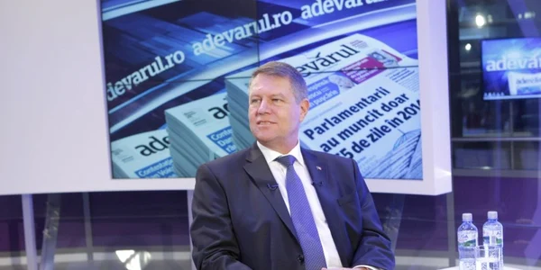 Klaus Iohannis la Adevarul Live FOTO Eduard Enea 