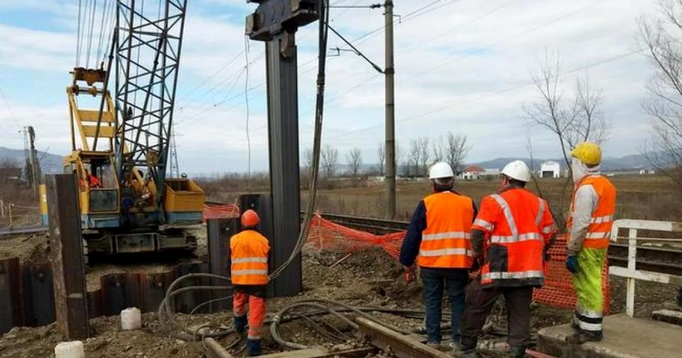 Imagini de pe şantierul magistralei feroviare de mare viteză. Ministerul Transporturilor.