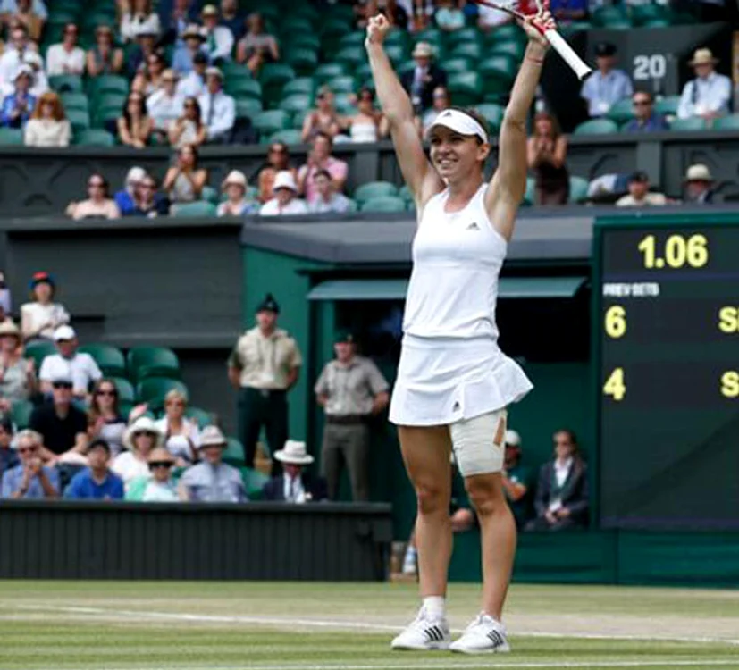 
    Simona a trecut în semifinalele de la Wimbledon după un meci în care a dominat-o pe Sabine LisickiFOTO Facebook  