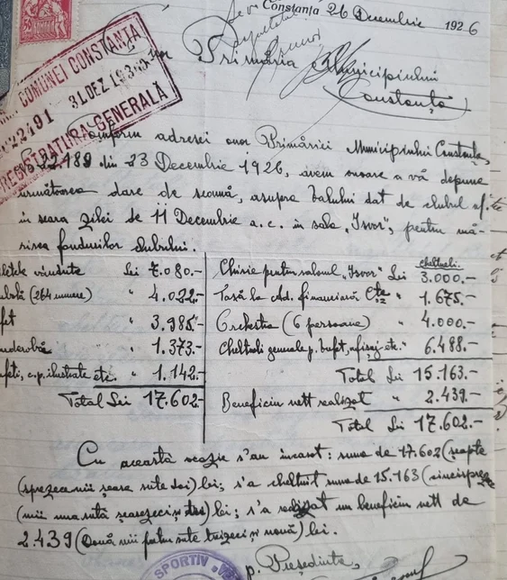 Document din colecția Arhivelor Naționale Constanța 