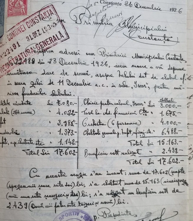 Document din colecția Arhivelor Naționale Constanța 