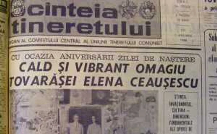 Ziarul "Scânteia Tineretului" din anul 1988