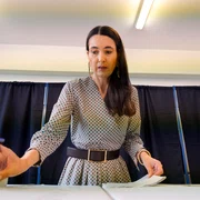 Clotilde Armand la vot. FOTO Inquam Photos / Saul Pop
