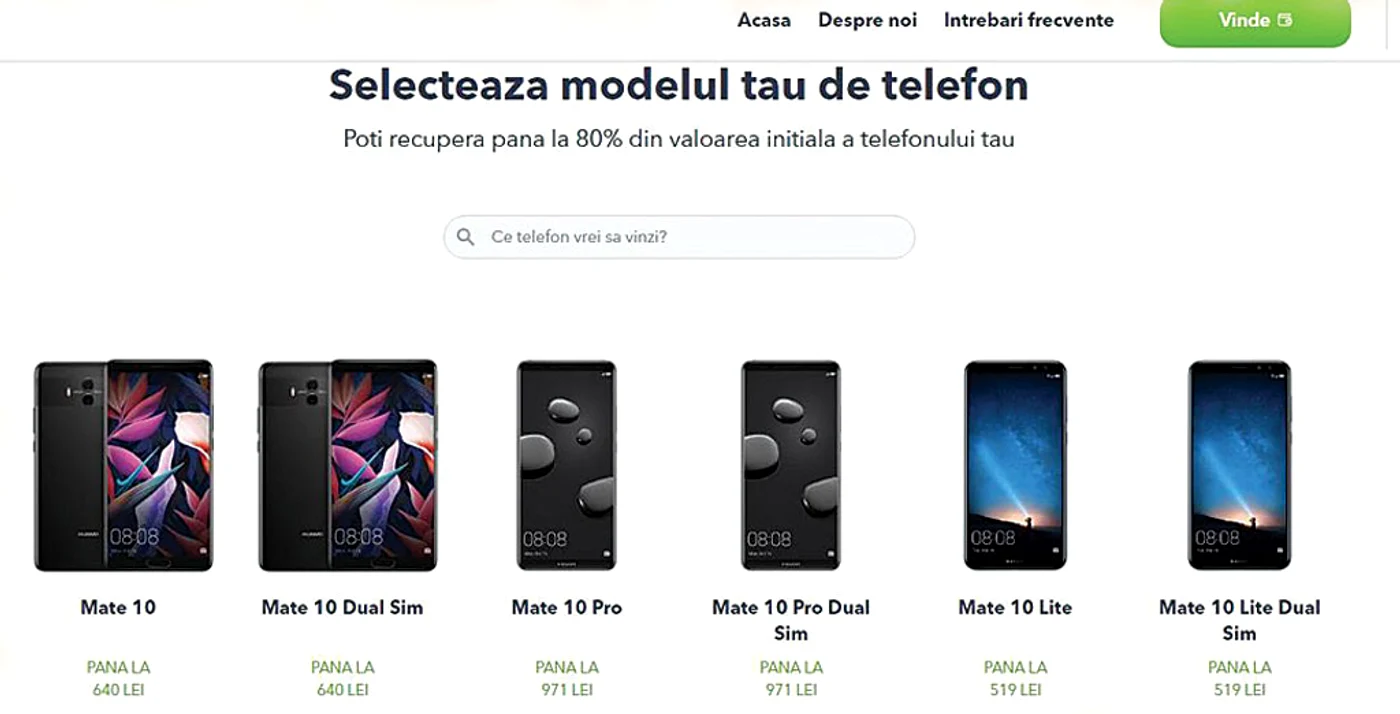 Aşa arată una dintre secţiunile platformei online